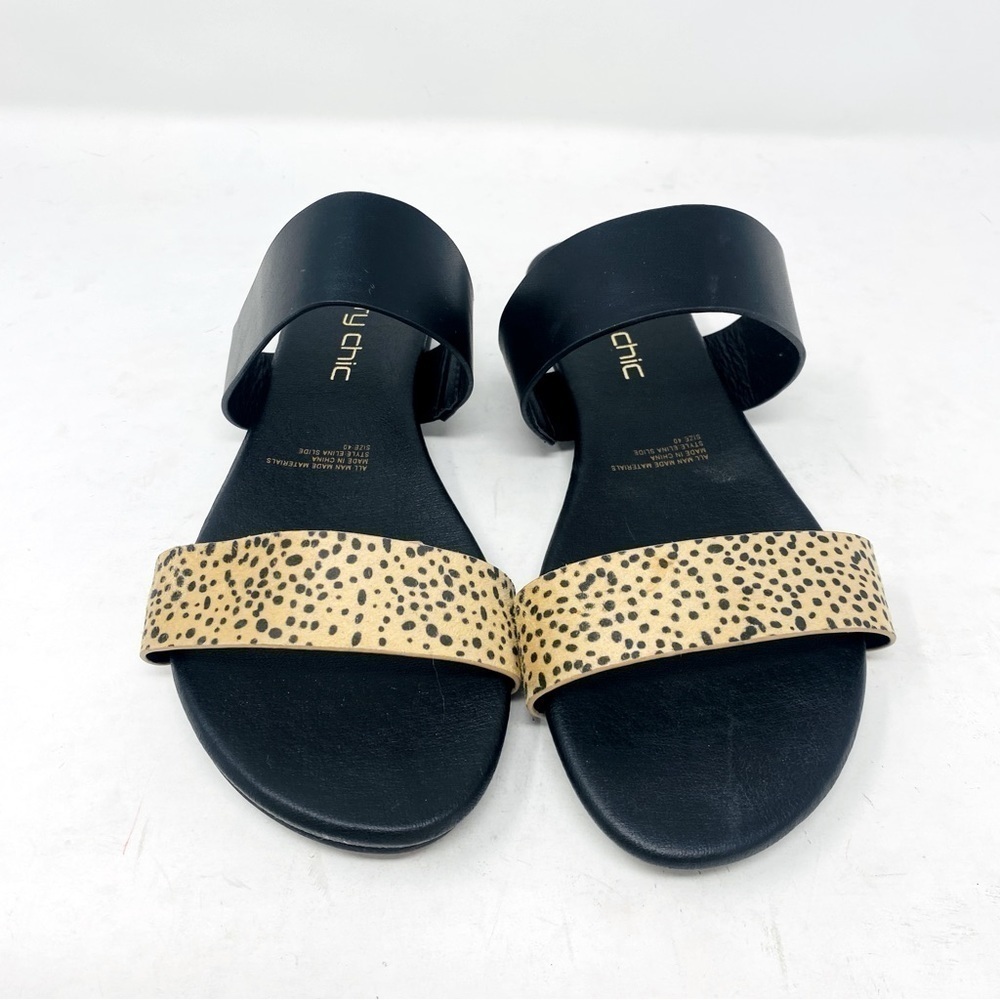 City Chic Elina Slides Animal Sandals Size 10